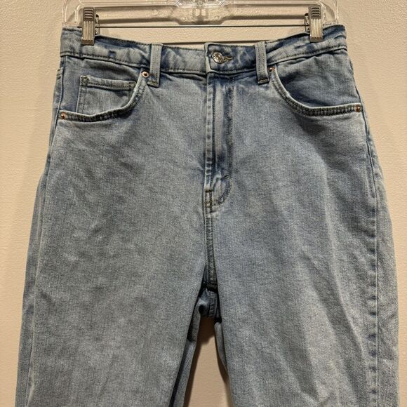Wild Fable Jeans Super High Rise Mom Jean Medium Wash Denim Distressed Womens 8 - Picture 3 of 8